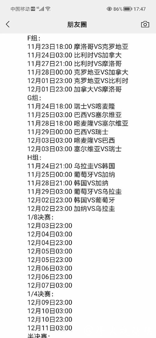 全面深入解析世界杯赛程安排